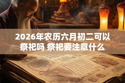 2026年农历六月初二可以祭祀吗 祭祀要注意什么