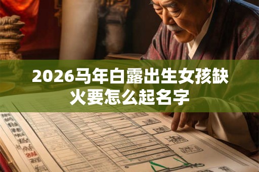 2026马年白露出生女孩缺火要怎么起名字