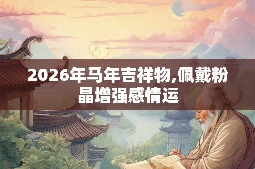 2026年马年吉祥物,佩戴粉晶增强感情运