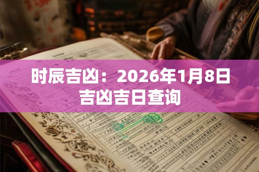 时辰吉凶：2026年1月8日吉凶吉日查询