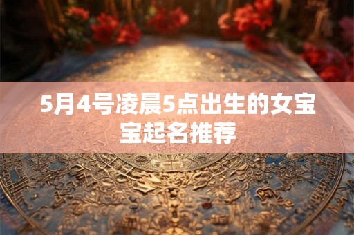 5月4号凌晨5点出生的女宝宝起名推荐
