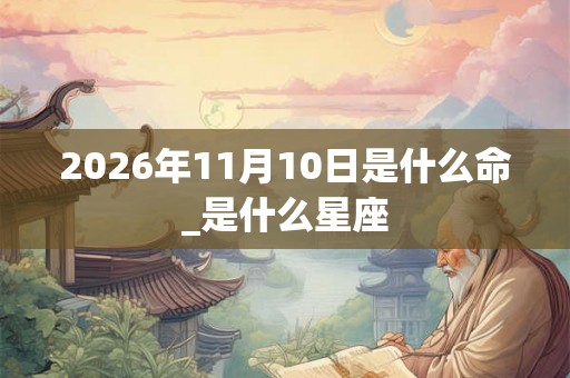 2026年11月10日是什么命_是什么星座