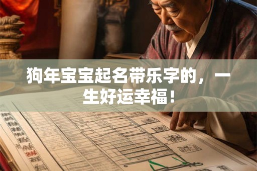 狗年宝宝起名带乐字的，一生好运幸福！