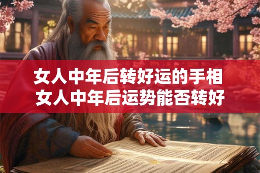 女人中年后转好运的手相 女人中年后运势能否转好