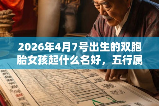 2026年4月7号出生的双胞胎女孩起什么名好,五行属什么? 2026年4月7号出生的双胞胎女孩起什么名好,五行属什么?
