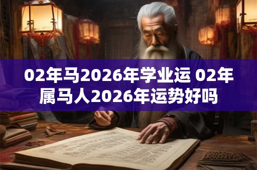 02年马2026年学业运 02年属马人2026年运势好吗