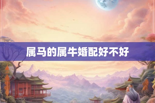 属马的属牛婚配好不好