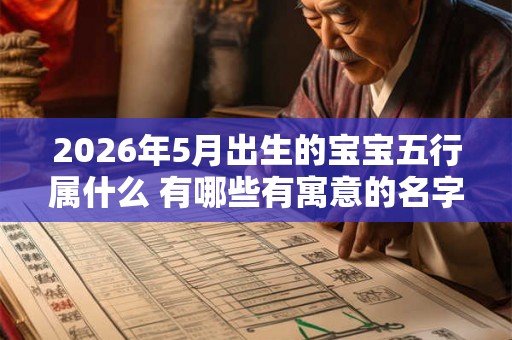 2026年5月出生的宝宝五行属什么 有哪些有寓意的名字