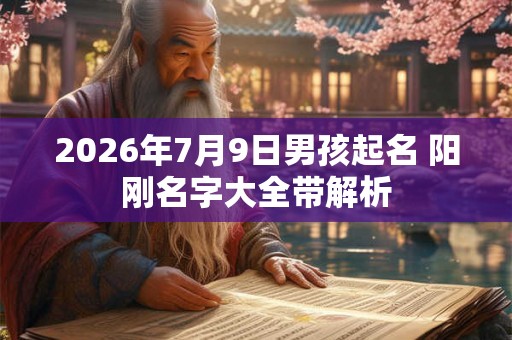 2026年7月9日男孩起名 阳刚名字大全带解析 2026年7月9日男孩起名 阳刚名字大全带解析