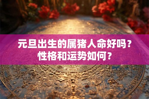 元旦出生的属猪人命好吗?性格和运势如何? 元旦出生的属猪人命好吗?性格和运势如何?