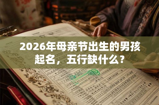 2026年母亲节出生的男孩起名，五行缺什么？
