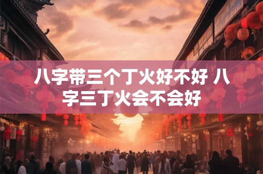 八字带三个丁火好不好 八字三丁火会不会好