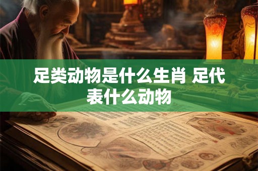 足类动物是什么生肖 足代表什么动物
