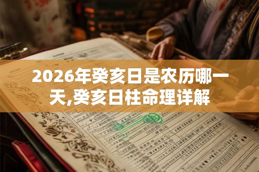 2026年癸亥日是农历哪一天,癸亥日柱命理详解