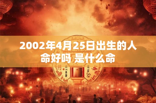 2002年4月25日出生的人命好吗 是什么命