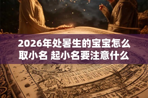2026年处暑生的宝宝怎么取小名 起小名要注意什么 2026年处暑生的宝宝怎么取小名 起小名要注意什么