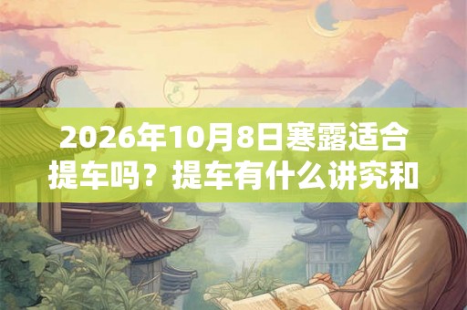 2026年10月8日寒露适合提车吗？提车有什么讲究和忌讳？