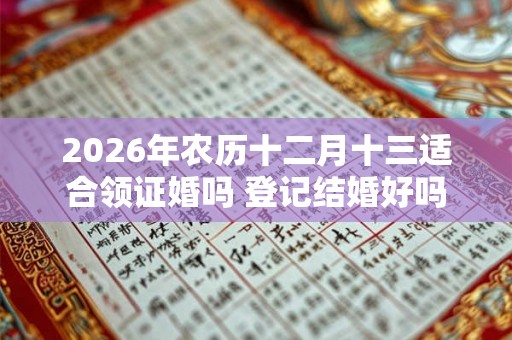 2026年农历十二月十三适合领证婚吗 登记结婚好吗