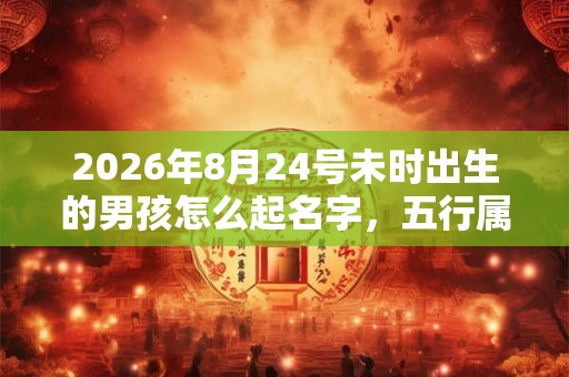 2026年8月24号未时出生的男孩怎么起名字，五行属什么