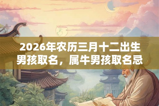2026年农历三月十二出生男孩取名,属牛男孩取名忌用字! 2026年农历三月十二出生男孩取名,属牛男孩取名忌用字!
