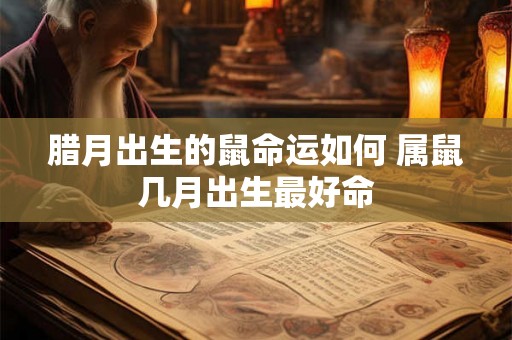 腊月出生的鼠命运如何 属鼠几月出生最好命