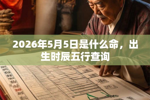 2026年5月5日是什么命，出生时辰五行查询