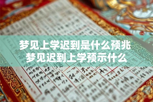 梦见上学迟到是什么预兆 梦见迟到上学预示什么