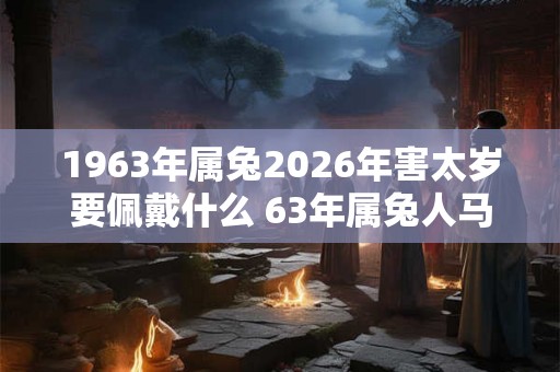 1963年属兔2026年害太岁要佩戴什么 63年属兔人马年犯太岁怎么化解