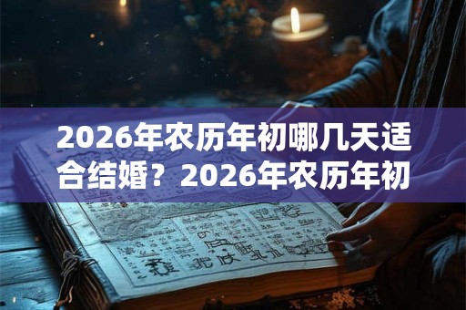 2026年农历年初哪几天适合结婚？2026年农历年初结婚吉日一览