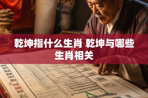 乾坤指什么生肖 乾坤与哪些生肖相关 乾坤指什么生肖 乾坤与哪些生肖相关