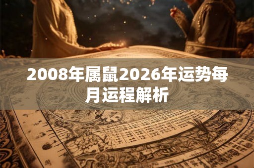 2008年属鼠2026年运势每月运程解析