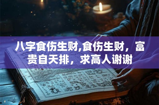 八字食伤生财,食伤生财，富贵自天排，求高人谢谢