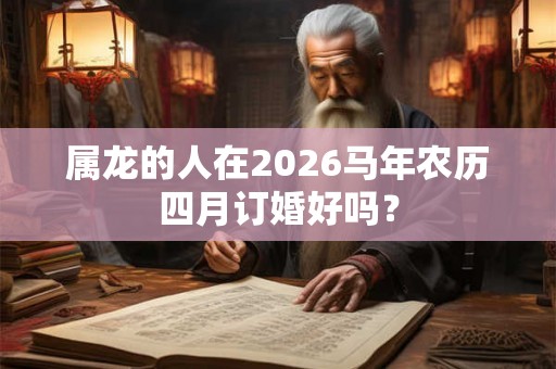 属龙的人在2026马年农历四月订婚好吗？