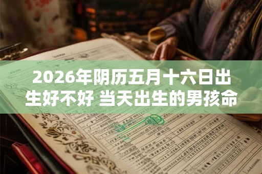 2026年阴历五月十六日出生好不好 当天出生的男孩命运分析
