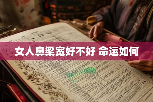 女人鼻梁宽好不好 命运如何