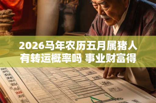 2026马年农历五月属猪人有转运概率吗 事业财富得到转变
