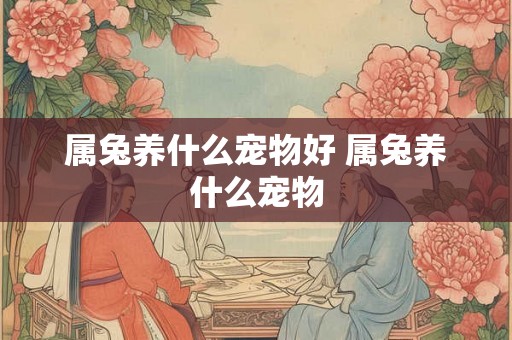 属兔养什么宠物好 属兔养什么宠物