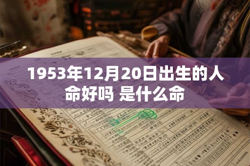 1953年12月20日出生的人命好吗 是什么命