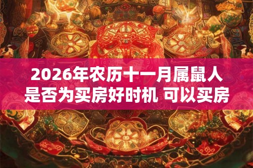 2026年农历十一月属鼠人是否为买房好时机 可以买房事业运好