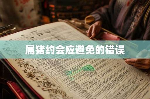 属猪约会应避免的错误 属猪约会应避免的错误