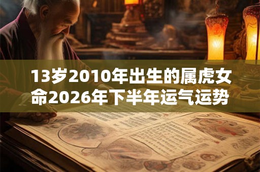 13岁2010年出生的属虎女命2026年下半年运气运势