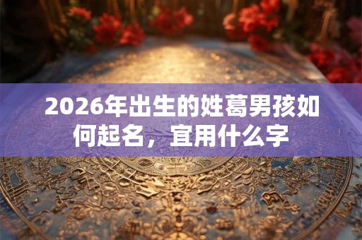 2026年出生的姓葛男孩如何起名，宜用什么字