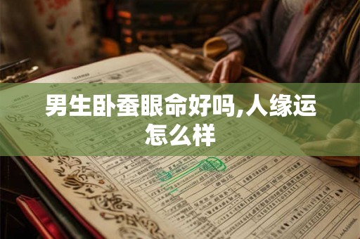 男生卧蚕眼命好吗,人缘运怎么样 男生卧蚕眼命好吗,人缘运怎么样