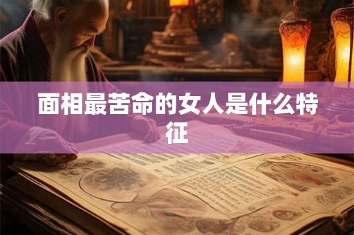面相最苦命的女人是什么特征