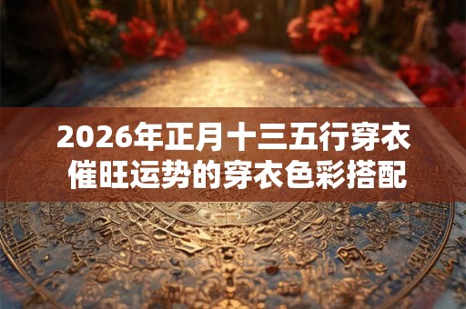 2026年正月十三五行穿衣 催旺运势的穿衣色彩搭配