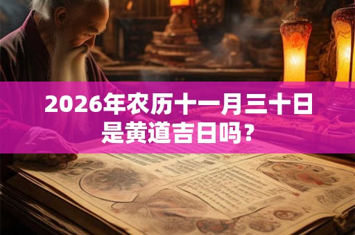 2026年农历十一月三十日是黄道吉日吗？