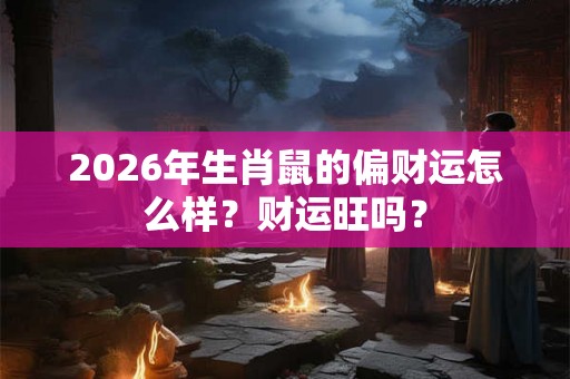 2026年生肖鼠的偏财运怎么样?财运旺吗? 2026年生肖鼠的偏财运怎么样?财运旺吗?