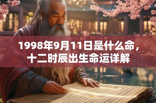 1998年9月11日是什么命，十二时辰出生命运详解