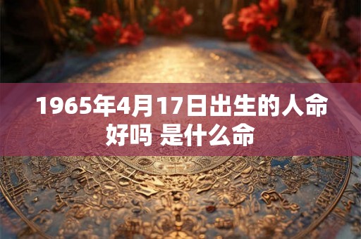1965年4月17日出生的人命好吗 是什么命