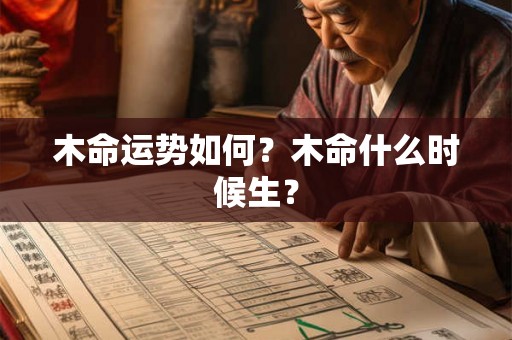 木命运势如何？木命什么时候生？